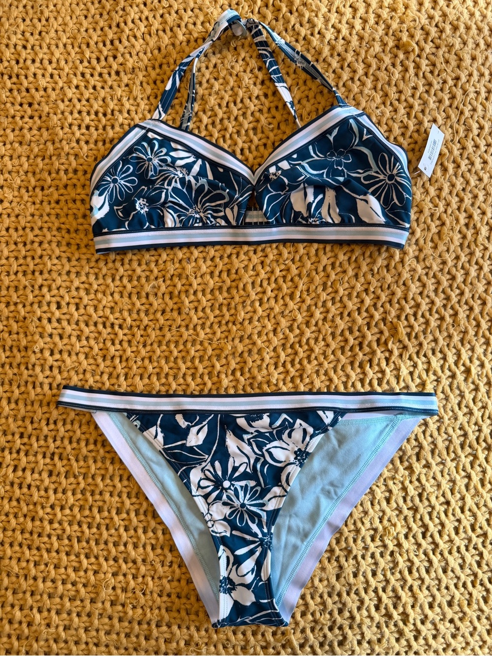 NWT Adore Me Giselle Green and Mint Swimsuit